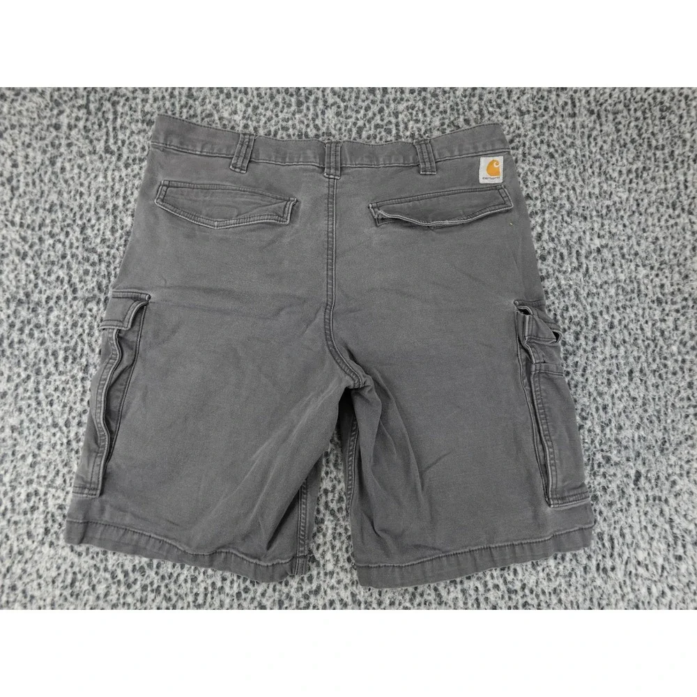 Carhartt Cargo Shorts Mens 36 Gray Relaxed Fit Canvas Workwear Utility 11613